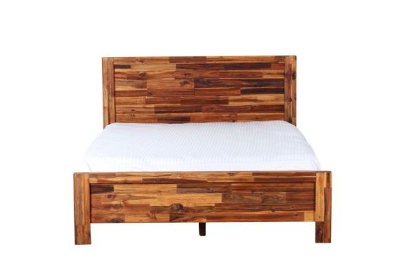 Picture of PHILIPPE Single/King Single/Double/Queen Size Acacia Wood Bed Frame (Rustic Java Colour)