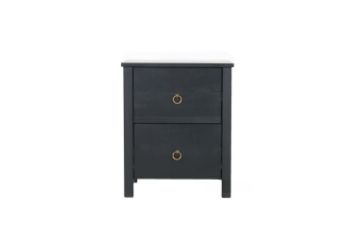 Picture of METRO 2-Drawer Bedside Table (Black)