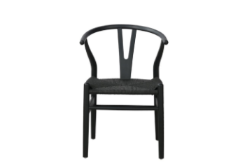 Picture of  WISHBONE Solid Wood Y Replica Chair (Black) - 53x50x79