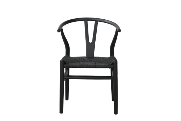 Picture of  WISHBONE Solid Wood Y Replica Chair (Black) - 53x50x79