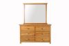 Picture of NOTTINGHAM Solid Oak 6-Drawer Dressing Table with Mirror