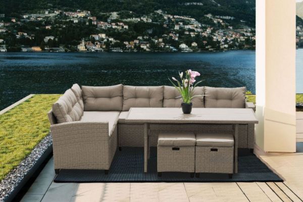 Albany Sectional Sofa Dining Set