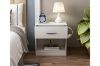 Picture of AVA 1-Drawer White Gloss Bedside Table