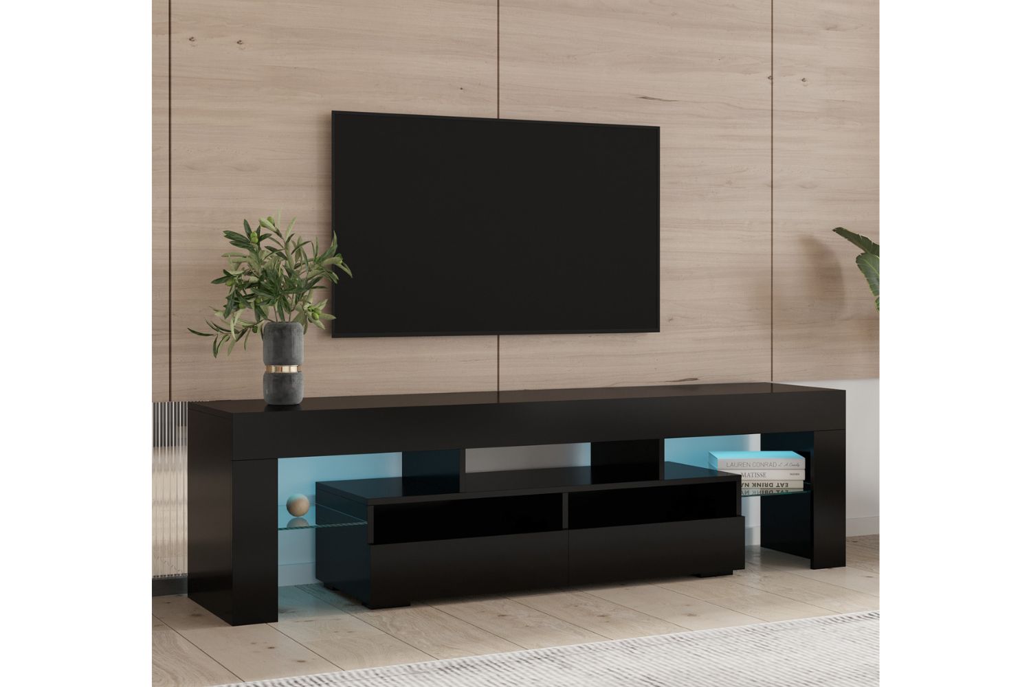 EMMA LED 160 TV Unit (Black)