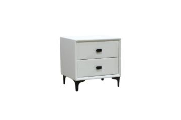 Picture of ALANYA 2-Drawer Bedside Table (White)