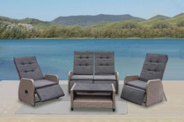 Picture of NAOMI Outdoor Relax Gas Lift Lounge Sofa Set (Grey)