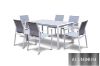 Picture of CARDIFF 160 7PC Aluminum Dining Set (White and Grey)