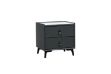 Picture of CUBA 2-Drawer Sintered Stone Top Bedside Table (Dark Grey)