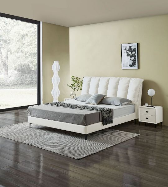 Picture of ALANYA Bed Frame (White) - Queen