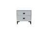 Picture of HOVER 2-Drawer Bedside Table (White)