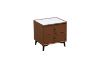 Picture of CUBA 2-Drawer Sintered Stone Top Bedside Table (Brown)