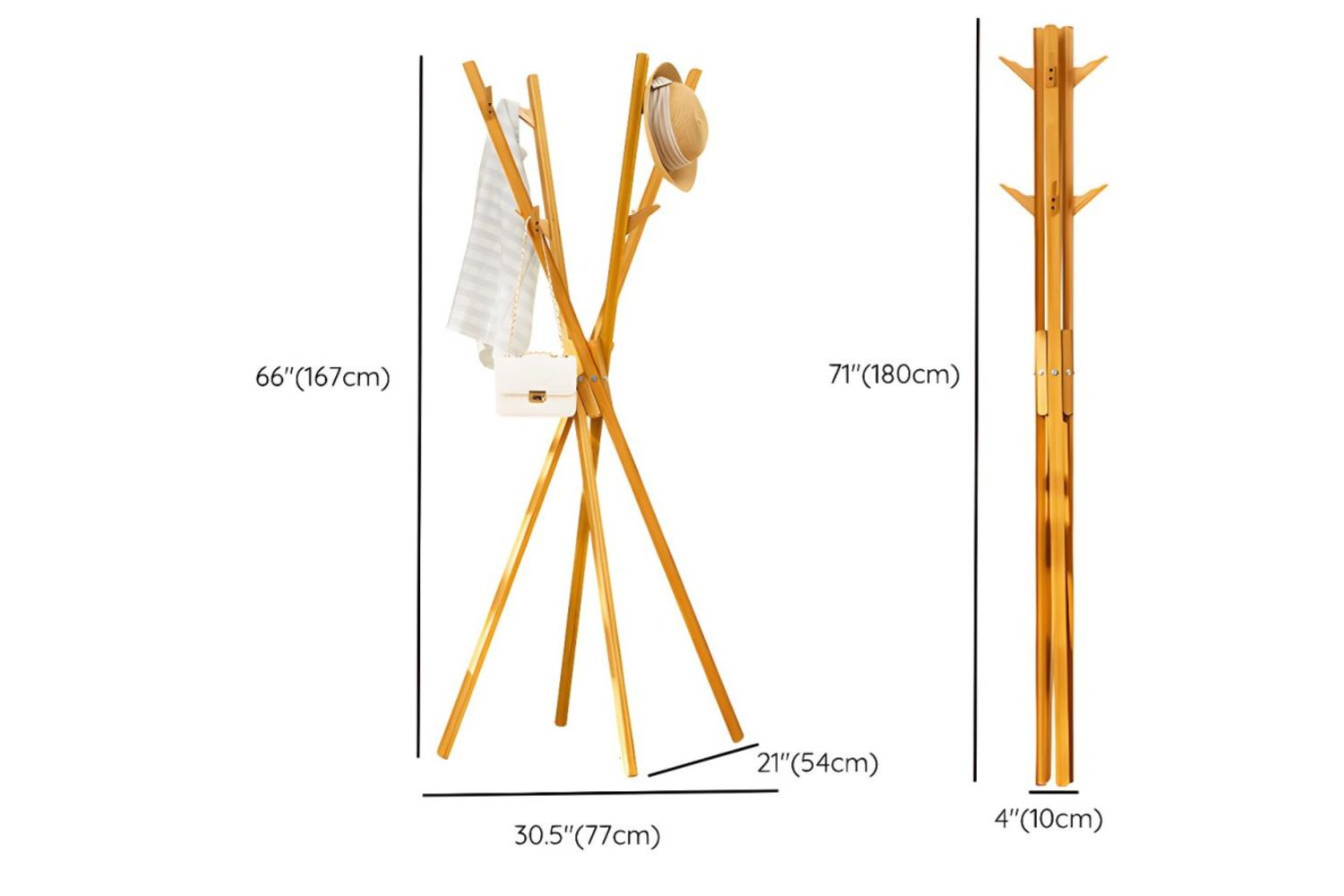 ENDER 180 Bamboo Coat Rack Stand (Oak)