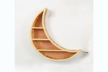 Picture of CRESCENT MOON 45cmx55cm Wooden Wall Shelf