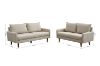 Picture of ZEN 3/2 Seater Fabric Sofa Range with Solid Wood Legs (Beige)