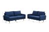 Picture of ZEN 3/2 Seater Fabric Sofa Range with Metal Legs (Dark Blue)