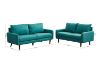 Picture of ZEN 3/2 Seater Fabric Sofa Range with Solid Wood Legs (Green)