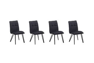 Picture of NOBLE Fabric Dining Chair (Black) - 4 Chairs in 1 Carton