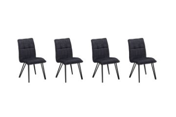 Picture of NOBLE Fabric Dining Chair (Black) - 4 Chairs in 1 Carton