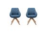 Picture of VENETIAN 360° Swivel Fabric Arm Chair (Blue)