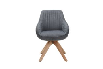 Picture of VENETIAN 360° Swivel Fabric Arm Chair (Grey) - Single	