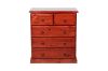 Picture of CANNINGTON Solid NZ Pine 5 DRW Tallboy (Wine Red Colour)