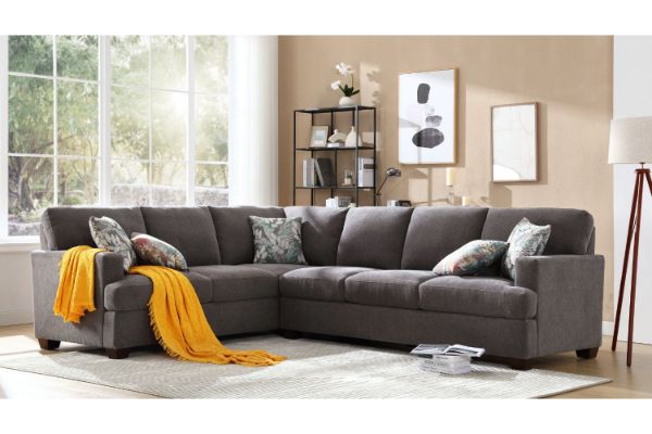 Picture of OLYMPIA Fabric Sectional Sofa (Dark Grey)