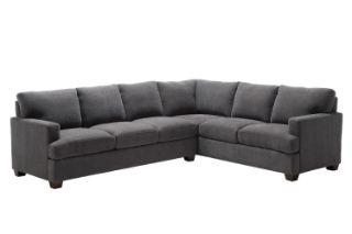 Picture of OLYMPIA Fabric Sectional Sofa (Dark Grey) - 2 Seater Facing Right