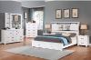Picture of PURELAND Solid Pine Wood Bed Frame with Drawers (White) - Queen