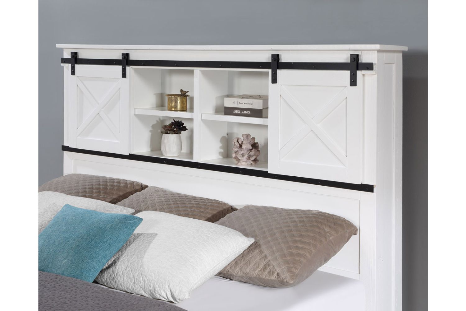 PURELAND Solid Pine Wood Bed Frame in Queen/Super King Size with