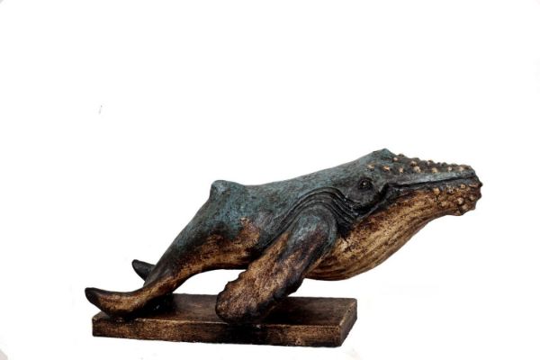 Picture of GDC43 Whale Statue (Blue Antique)