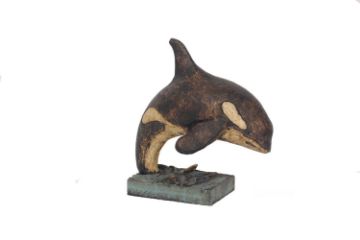 Picture of GDC51 Dolphin Statue (Antique Brown)