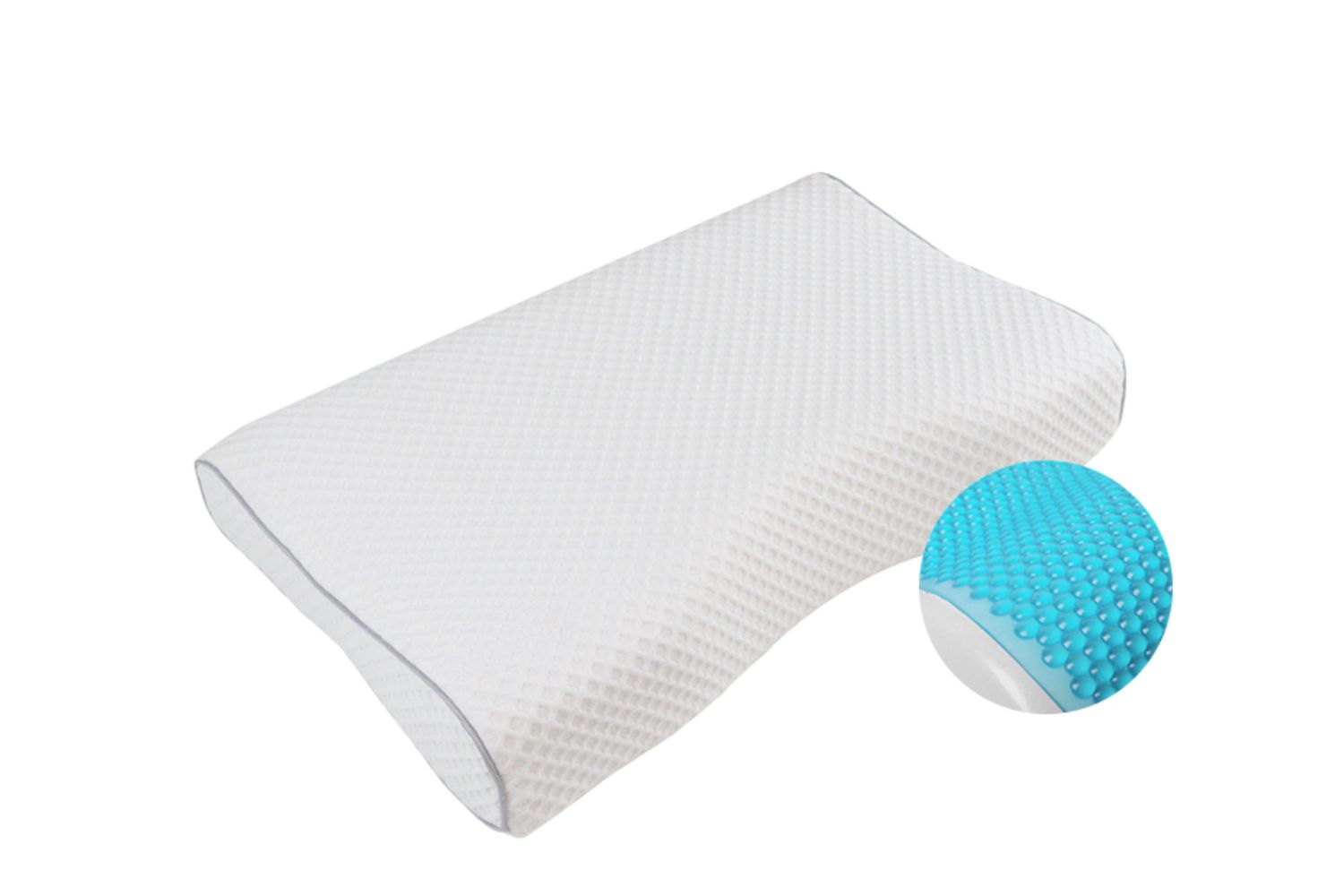 M5 Wavy Memory Foam Pillow (White)