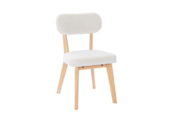 Picture of TALIA Teddy Fabric Dining Chair (White) - 2 Chairs in 1 Carton