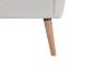 Picture of MOSSMAN Teddy Fabric Armchair/Sofa Lounge Chair with Natural Wood Legs (Creamy White)