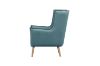 Picture of MOSSMAN Velvet Armchair/Sofa Chair with Natural Wood Legs (Aque Green)