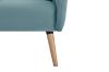 Picture of MOSSMAN Velvet Armchair/Sofa Chair with Natural Wood Legs (Aque Green)