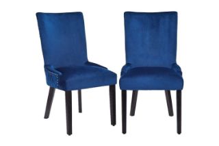 Picture of DALE Velvet Dining Chair (Blue) - 2 Chairs in 1 Carton