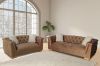 Picture of MALMO 3/2/1 Seater Velvet Sofa Range with Pillows (Cream)