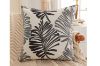 Picture of PALM LEAVES 3D Jacquard Pillow Cushion with Inner (45x45) - Dark Grey