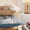 Picture of PALM LEAVES 3D Jacquard Pillow Cushion with Inner (45x45) - Light Blue