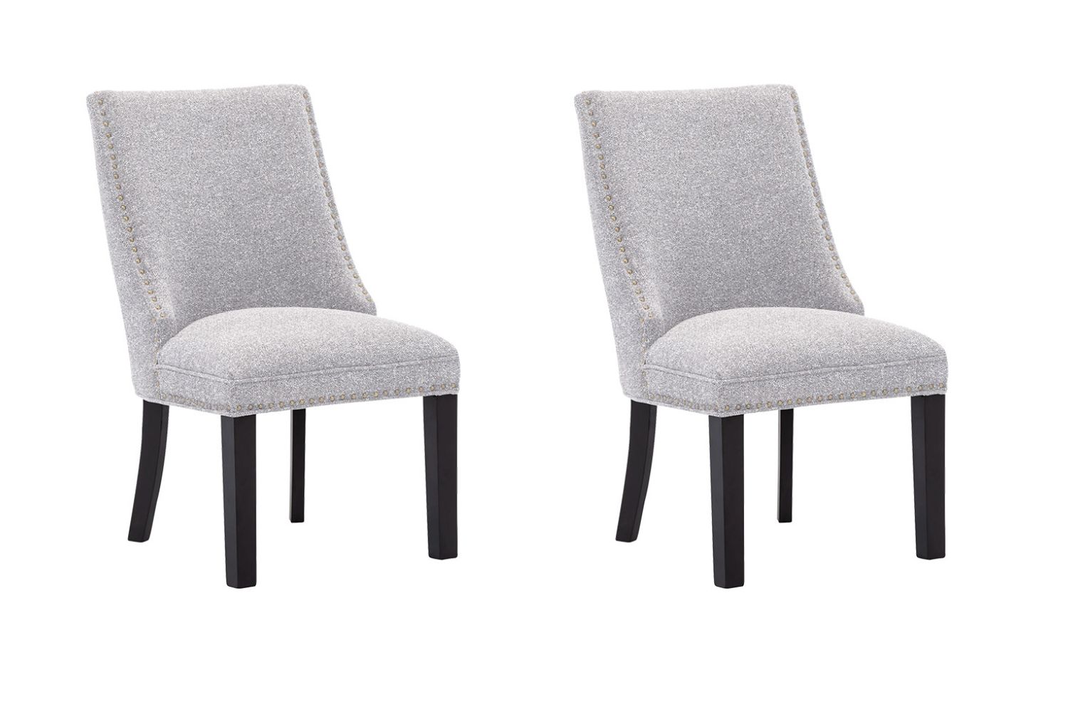 AMALA Light Grey Dining Chair (Black Legs)