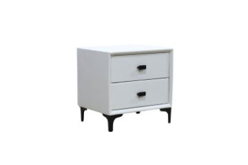 Picture of HOVER 2-Drawer Bedside Table (White)