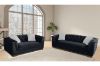 Picture of MALMO 3/2/1 Seater Velvet Sofa Range with Pillows (Black)