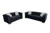 Picture of MALMO 3/2/1 Seater Velvet Sofa Range with Pillows (Black)