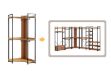 Picture of GARMON 200x80cm Open Wardrobe/Wall System Shelf (Corner)