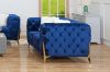 Picture of (FLOOR MODEL CLEARANCE) MANCHESTER 1-Seater Chesterfield Velvet Sofa (Blue)