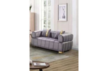 Picture of (FLOOR MODEL CLEARANCE) VEGAS 2-Seater Chesterfield Velvet  Sofa (Grey) 