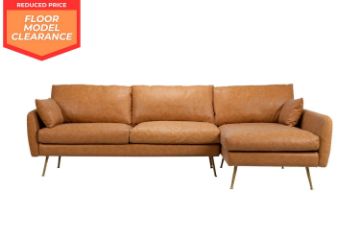 Picture of [FLOOR MODEL CLEARANCE] PARK Facing Right Sectional Sofa (Brown)
