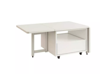Picture of (FLOOR MODEL CLEARANCE) CELIA 60-140 BUTTERFLY/FOLDABLE Coffee Table (White)