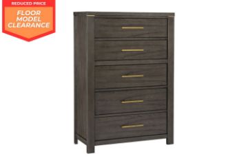 Picture of (FLOOR MODEL CLEARANCE) GLINDA 5-Drawer Tallboy (Grey)
